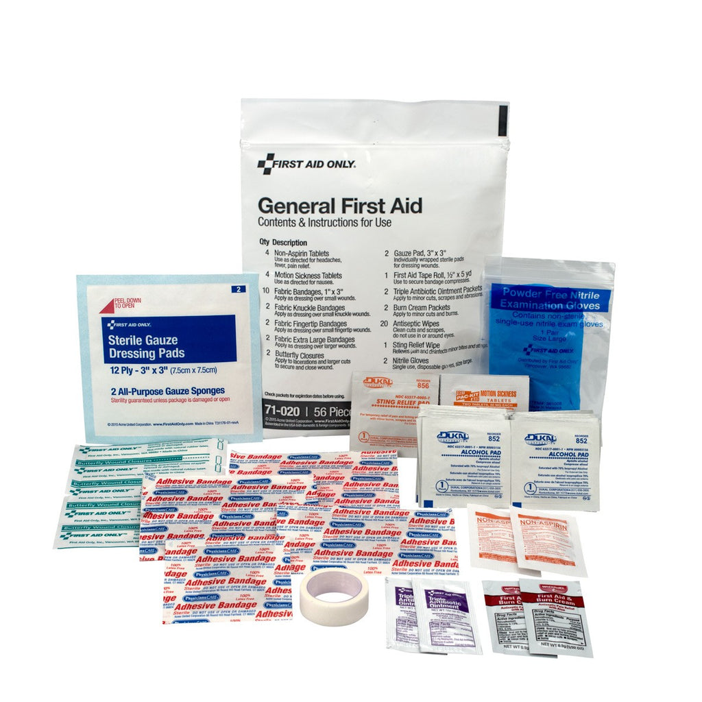 First Aid Only 58 Piece First Aid Essentials Triage Pack
