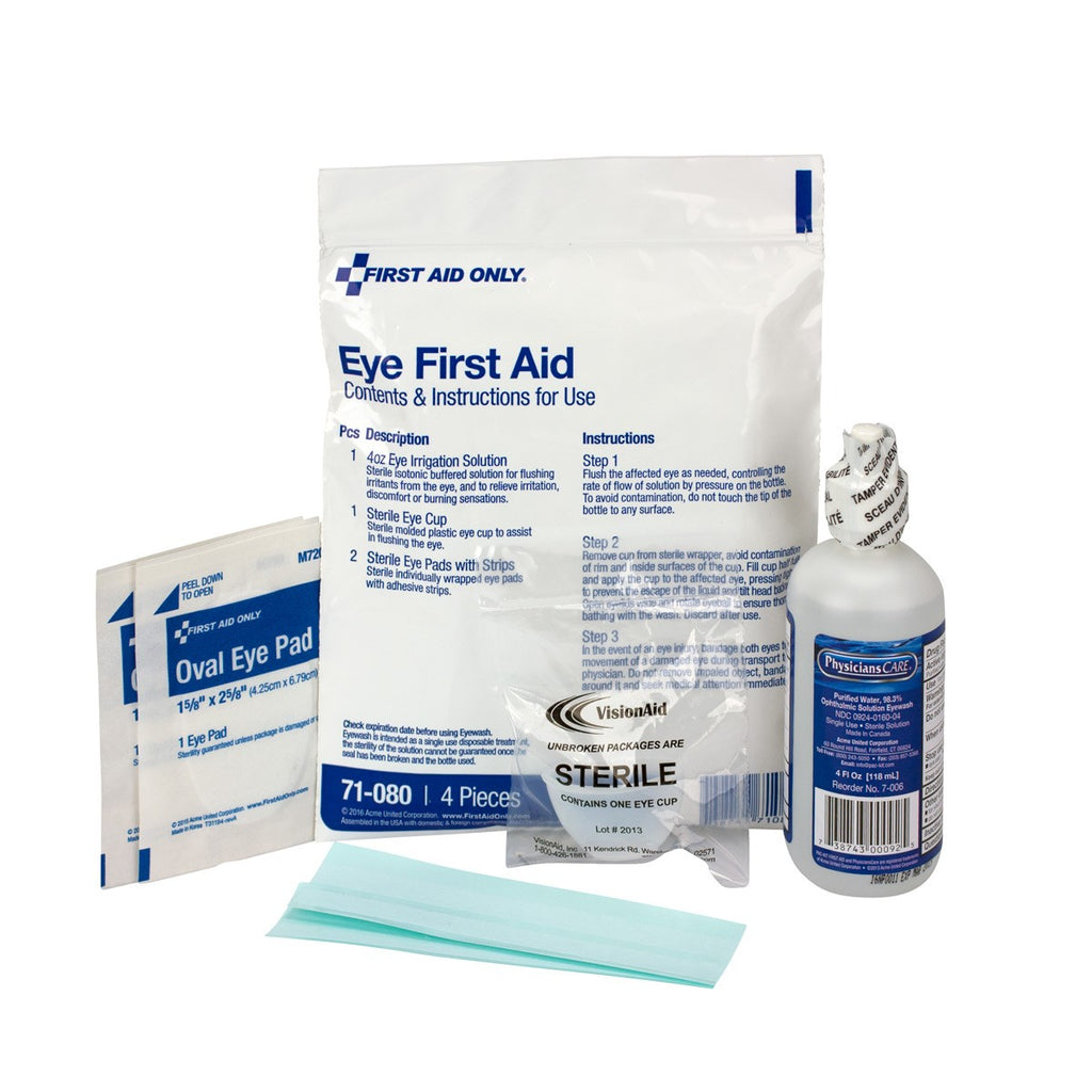 First Aid Only 6 Piece Eye Wound First Aid Triage Pack for Emergency Ocular Treatment