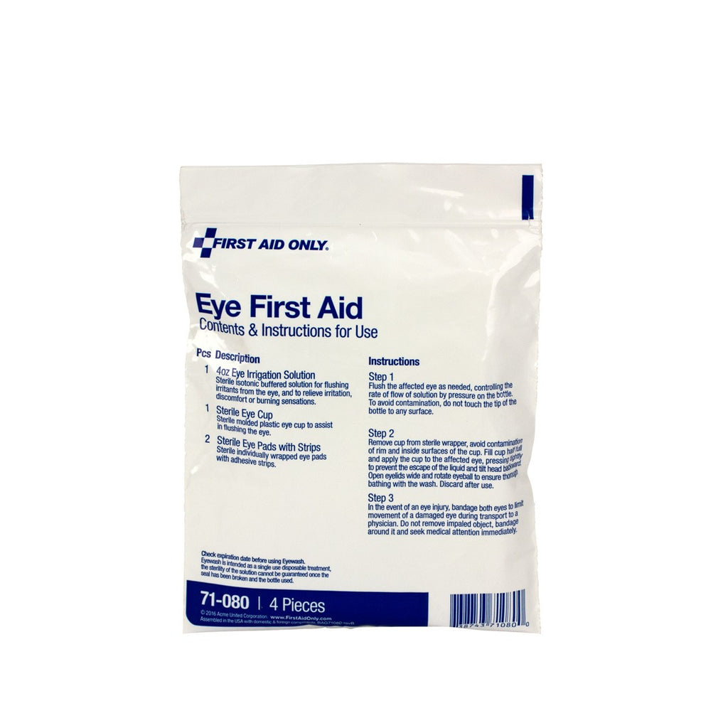 First Aid Only 6 Piece Eye Wound First Aid Triage Pack for Emergency Ocular Treatment