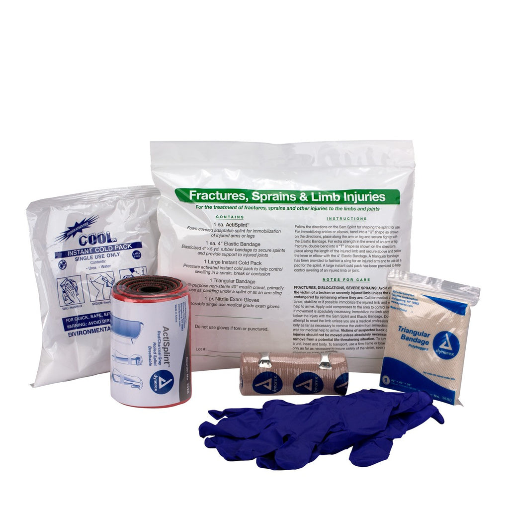 First Aid Only 6 Piece SAM Splint Limb Injury Treatment Triage Pack