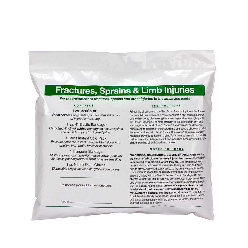 First Aid Only 6 Piece SAM Splint Limb Injury Treatment Triage Pack