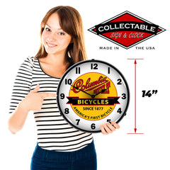 Columbia Bicycles "America's First Bicycle" 14" LED Wall Clock