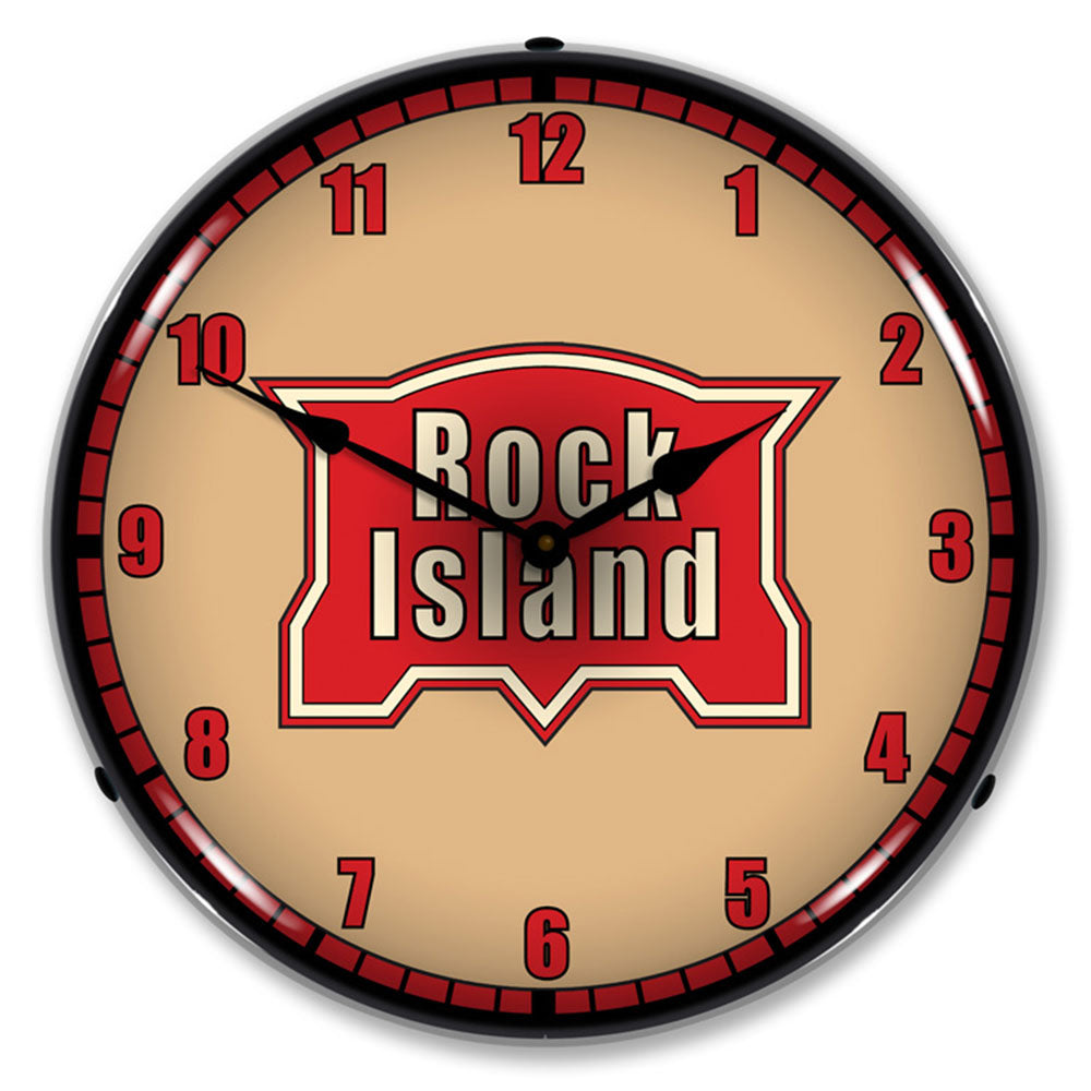 Rock Island Railroad 14" LED Wall Clock