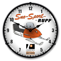 Rpp Sno-Sport Snowmobile "Quality in Motion" 14" LED Wall Clock