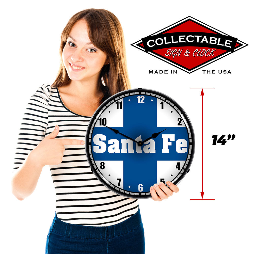 Santa Fe Railroad 14" LED Wall Clock