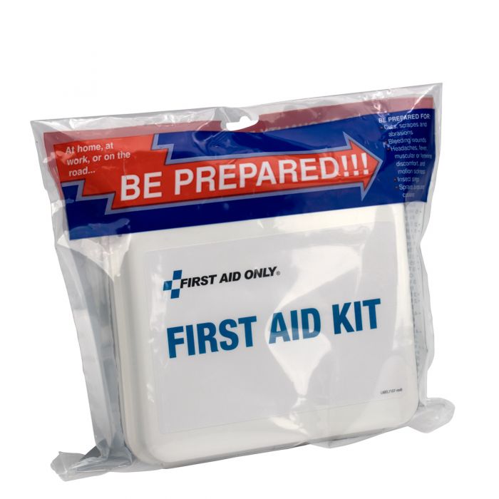 First Aid Only 64-Piece Travel First Aid Kit with Weatherproof Plastic Case