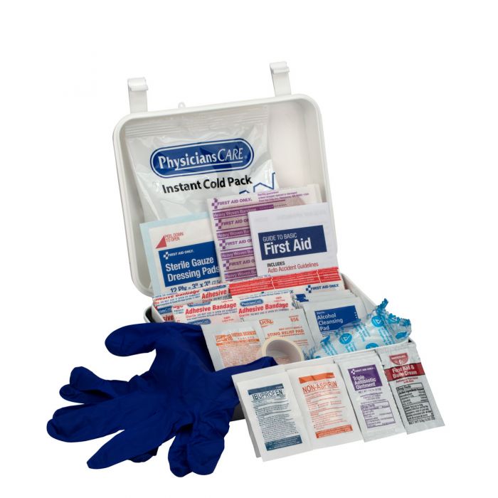First Aid Only 64-Piece Travel First Aid Kit with Weatherproof Plastic Case