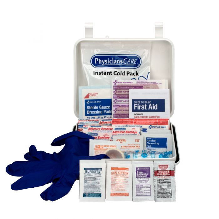 First Aid Only 64-Piece Travel First Aid Kit with Weatherproof Plastic Case