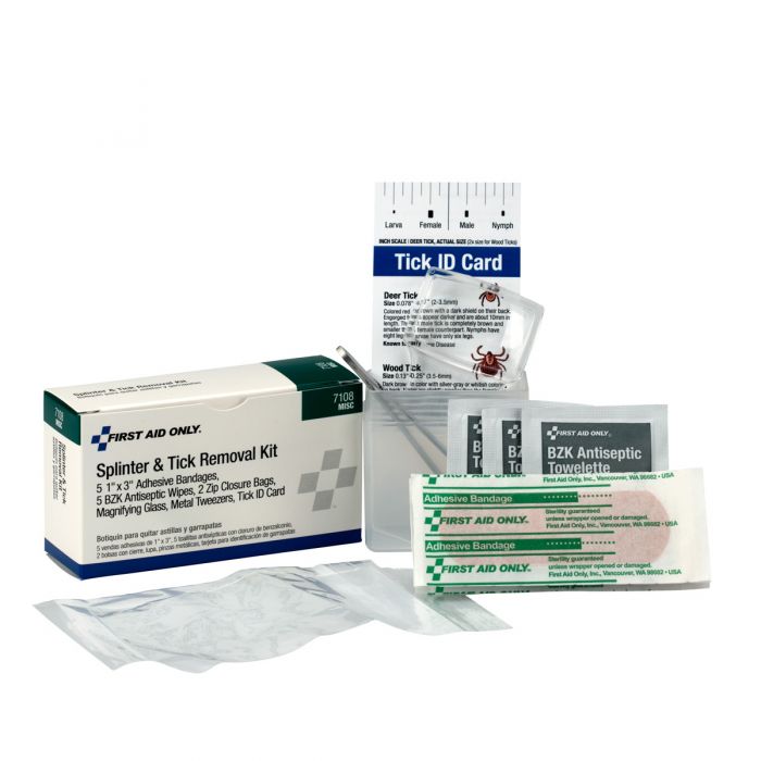 First Aid Only Portable Splinter and Tick Removal Kit | Specialized Extraction and Infection Control