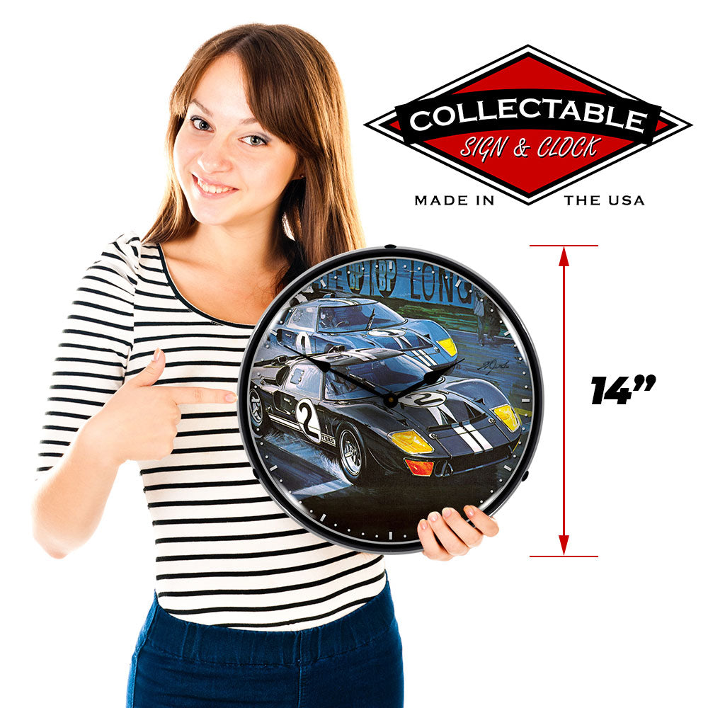 Ford GT-40 14" LED Wall Clock