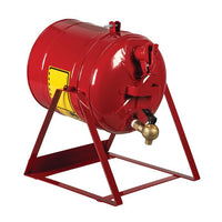 Justrite Type I Steel Tilt Safety Can With Stand, 5 Gallon, Top Faucet