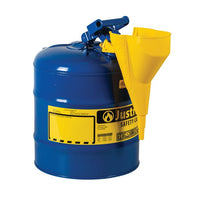 Justrite Type I Steel Safety Can For Kerosene, With Funnel, 5 Gallon