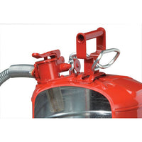 Justrite 5 Gallon, 1" Metal Hose, Steel Safety Can For Flammables, Type II, AccuFlow