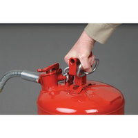 Justrite 5 Gallon, 1" Metal Hose, Steel Safety Can For Flammables, Type II, AccuFlow