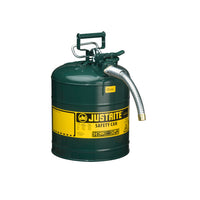 Justrite 5 Gallon, 1" Metal Hose, Steel Safety Can For Oil, Type II, AccuFlow