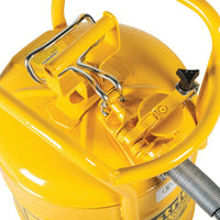 Justrite 5 Gallon, 1" Metal Hose, Roll Bars, DOT Transport Steel Safety Can For Diesel, Type II, Accuflow