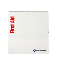 First Aid Only 50 Person Large Metal Smart Compliance First Aid Cabinet With Medications and Custom Logo (Pack of 10)
