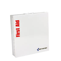 First Aid Only 50 Person Large Metal Smart Compliance Food Service First Aid Cabinet With Medications