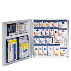 First Aid Only 50 Person Large Metal Smart Compliance Food Service First Aid Cabinet without Medications