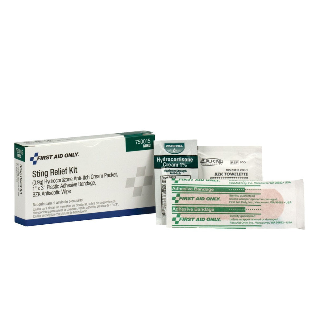 First Aid Only Sting Relief Kit, Unitized Box for Industrial First Aid Stations