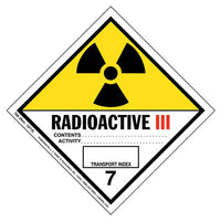 JJ Keller Class 7 Radioactive III Labels, Poly (Pack of 500)