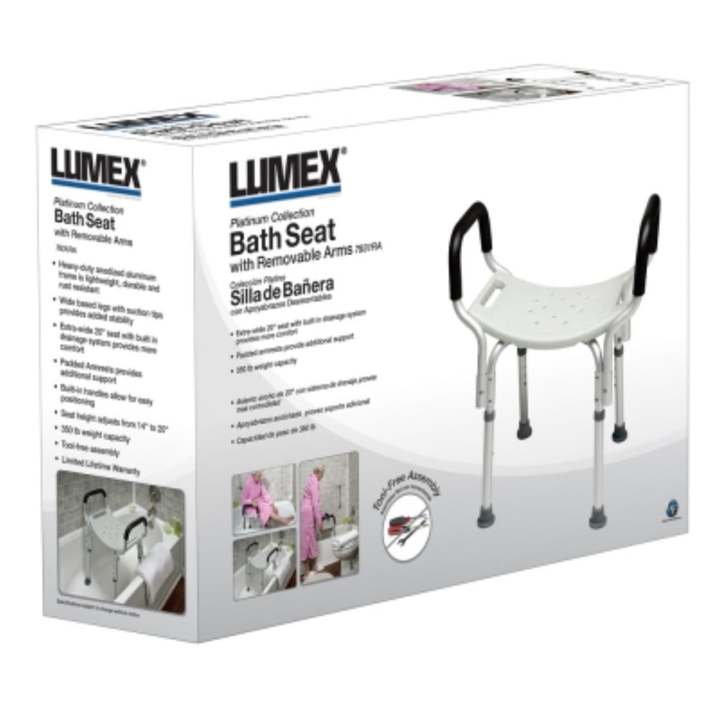 Graham-Field Platinum Collection Bath Seat with Arms – Safe & Secure Independent Showering