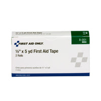 First Aid Only 1/2" x 5 yd Medical Adhesive Tape, 2 Per Box(Pack of 250)