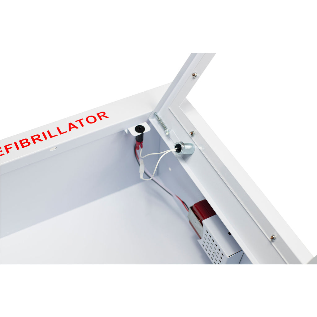 Cubix Safety Semi-Recessed Large AED Cabinet with Integrated Audible Alarm