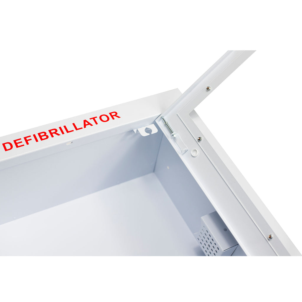 Cubix Safety SR-LN Semi-Recessed Large AED Cabinet | Non-Alarmed Steel Wall Mount