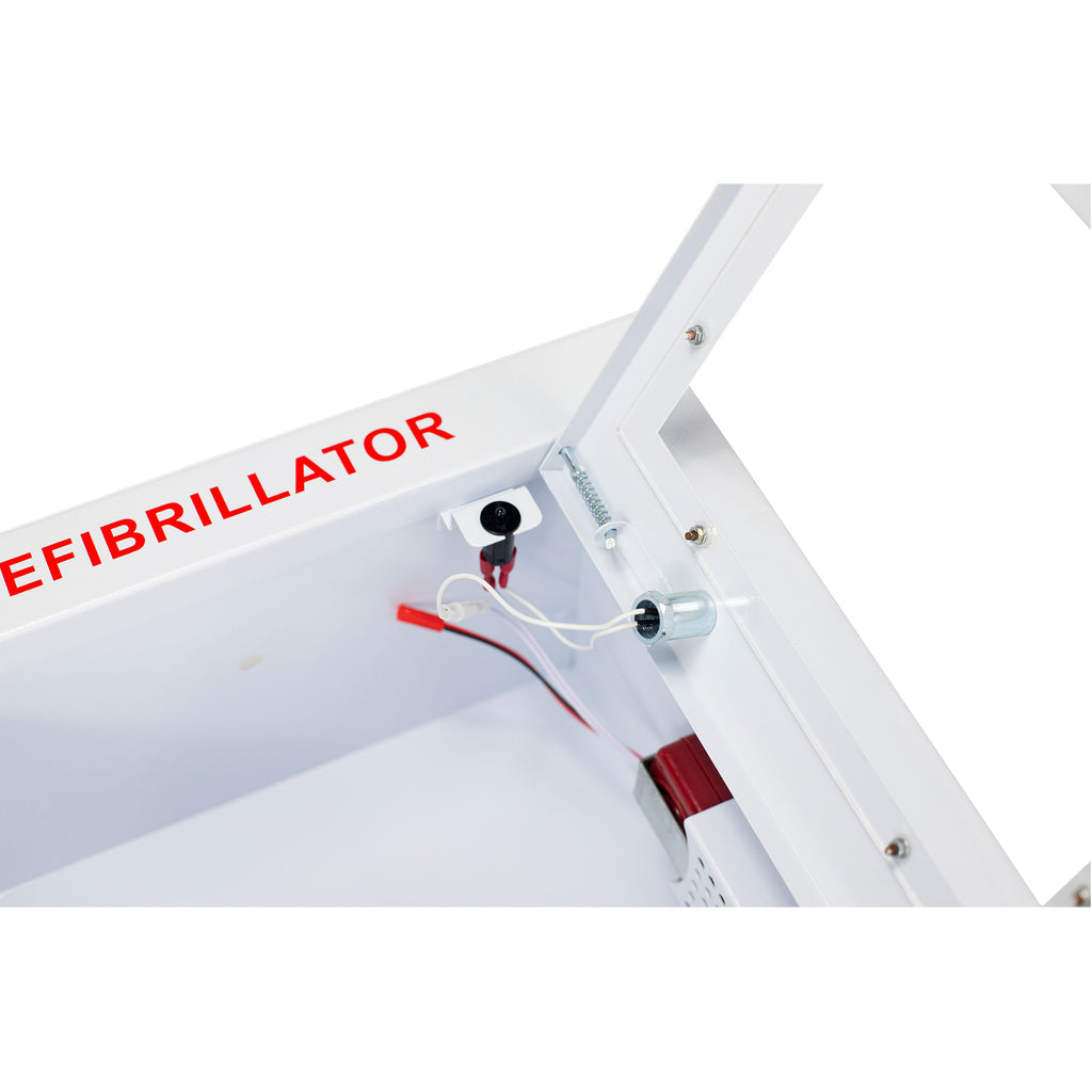 Cubix Safety Semi-Recessed Compact AED Cabinet | Space-Saving Alarmed Storage