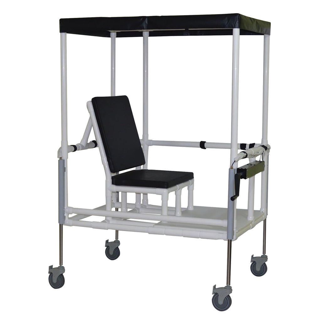 MJM Adjustable Height Therapy Car for Patient Transport, 450 lb Capacity