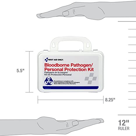 First Aid Only Unitized BBP Spill Clean-Up Kit in Plastic Case with Custom Logo