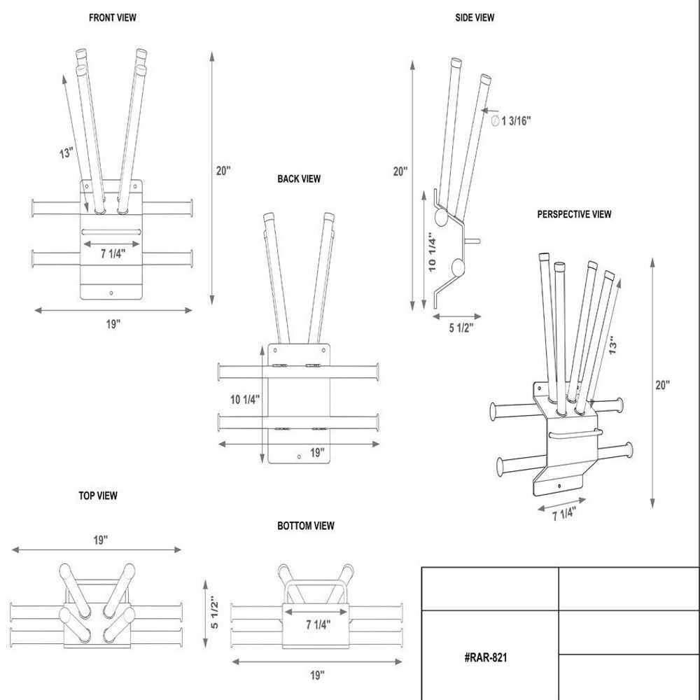 Phillips Safety Wall-Mounted Steel Multi-Apron and Glove Rack for Organized Radiation Protection Storage