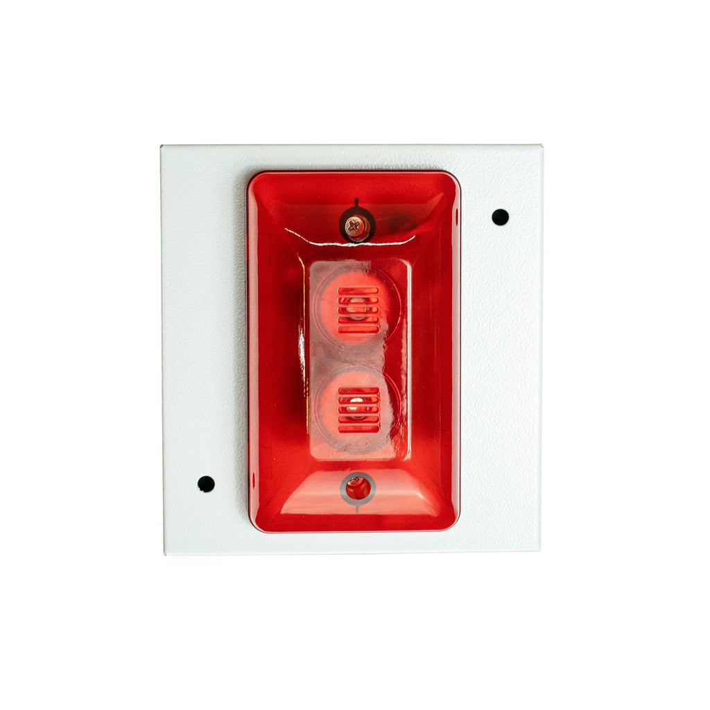Cubix Safety Semi-Recessed Compact AED Cabinet with Alarm and LED Strobe