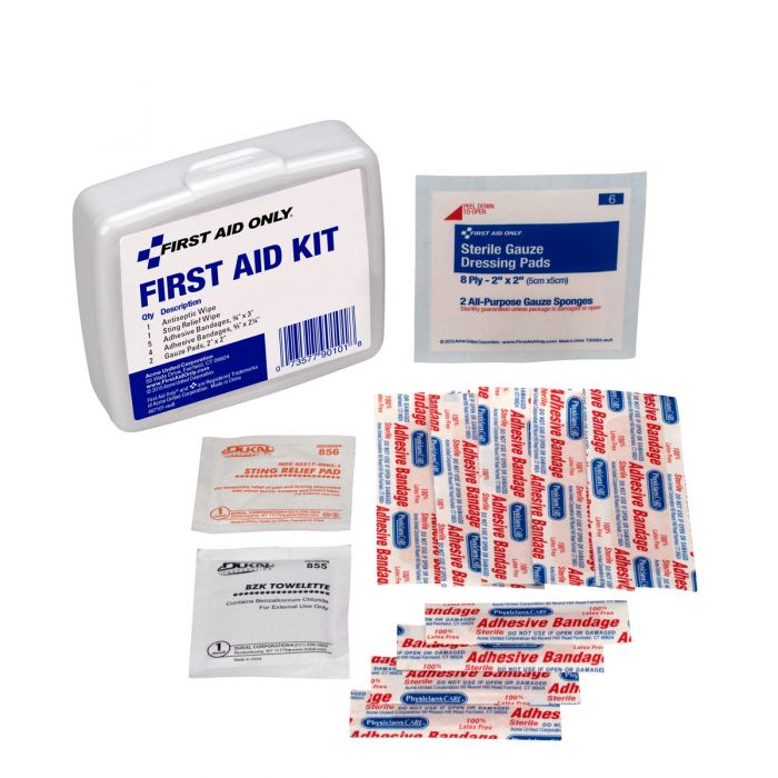 First Aid Only 13 Piece Personal First Aid Kit, Plastic Case
