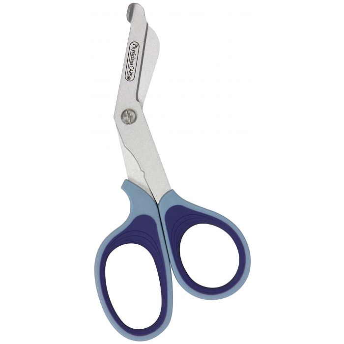 First Aid Only 7" Non-Stick Titanium-Bonded Bent Bandage Shears, Blue