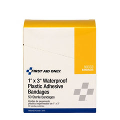 First Aid Only 1" x 3" Waterproof Bandages, 50 Per Box