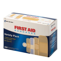 First Aid Only Sheer & Clear Bandage Variety Pack, Assorted Sizes, 280 Per Box(Pack of 50)