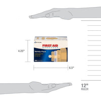 First Aid Only Sheer & Clear Bandage Variety Pack, Assorted Sizes, 280 Per Box(Pack of 50)
