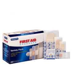 First Aid Only Sheer & Clear Bandage Variety Pack, Assorted Sizes, 280 Per Box