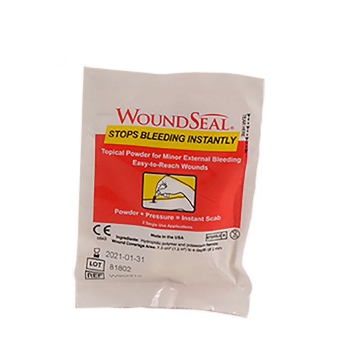 First Aid Only Wound Seal Blood Clot Powder, Pour Packs, 2 Per Box
