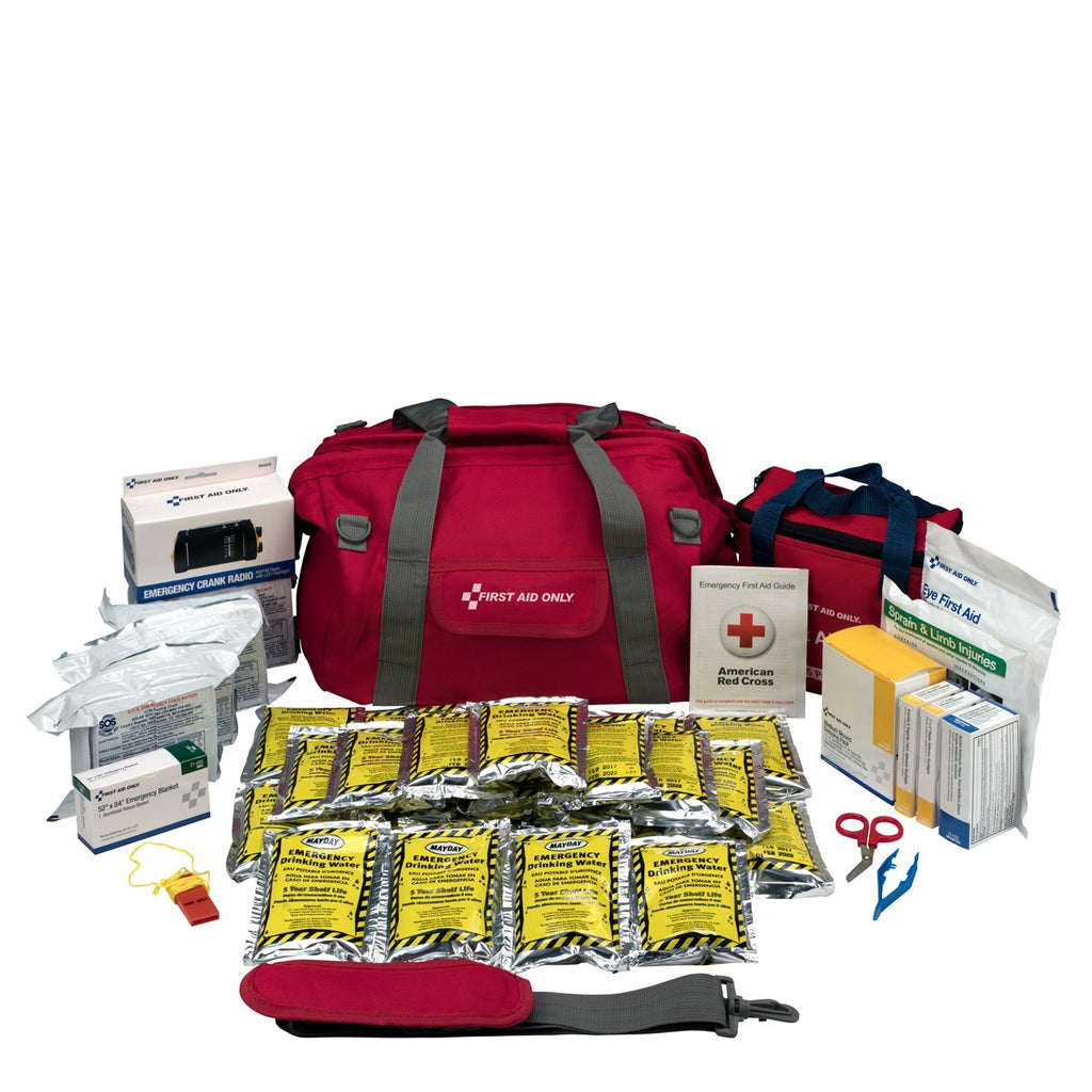 First Aid Only Emergency Preparedness First Aid Kit, 24-Person Capacity, Large Fabric Bag