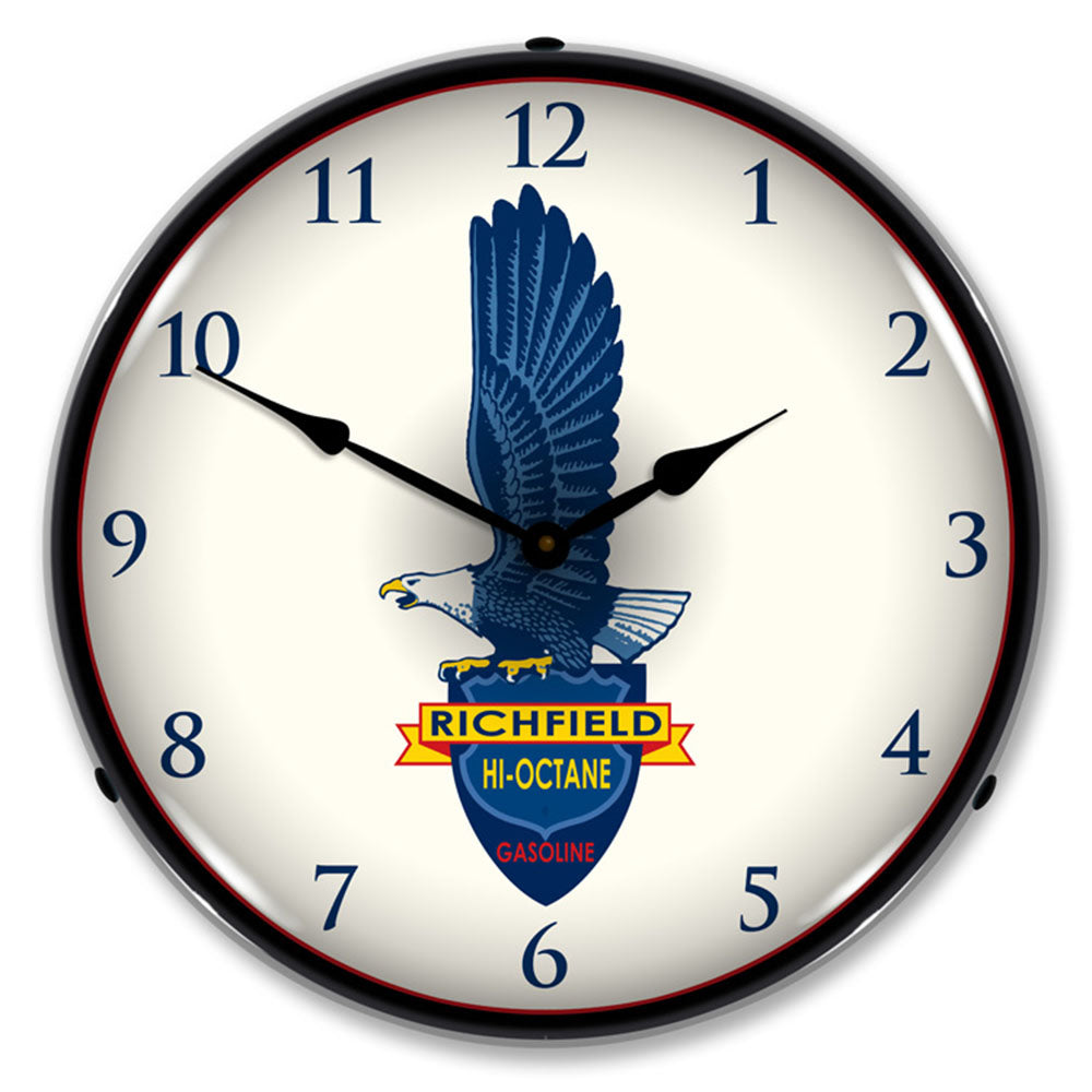 Richfield Hi-Octane Gasoline 14" LED Wall Clock