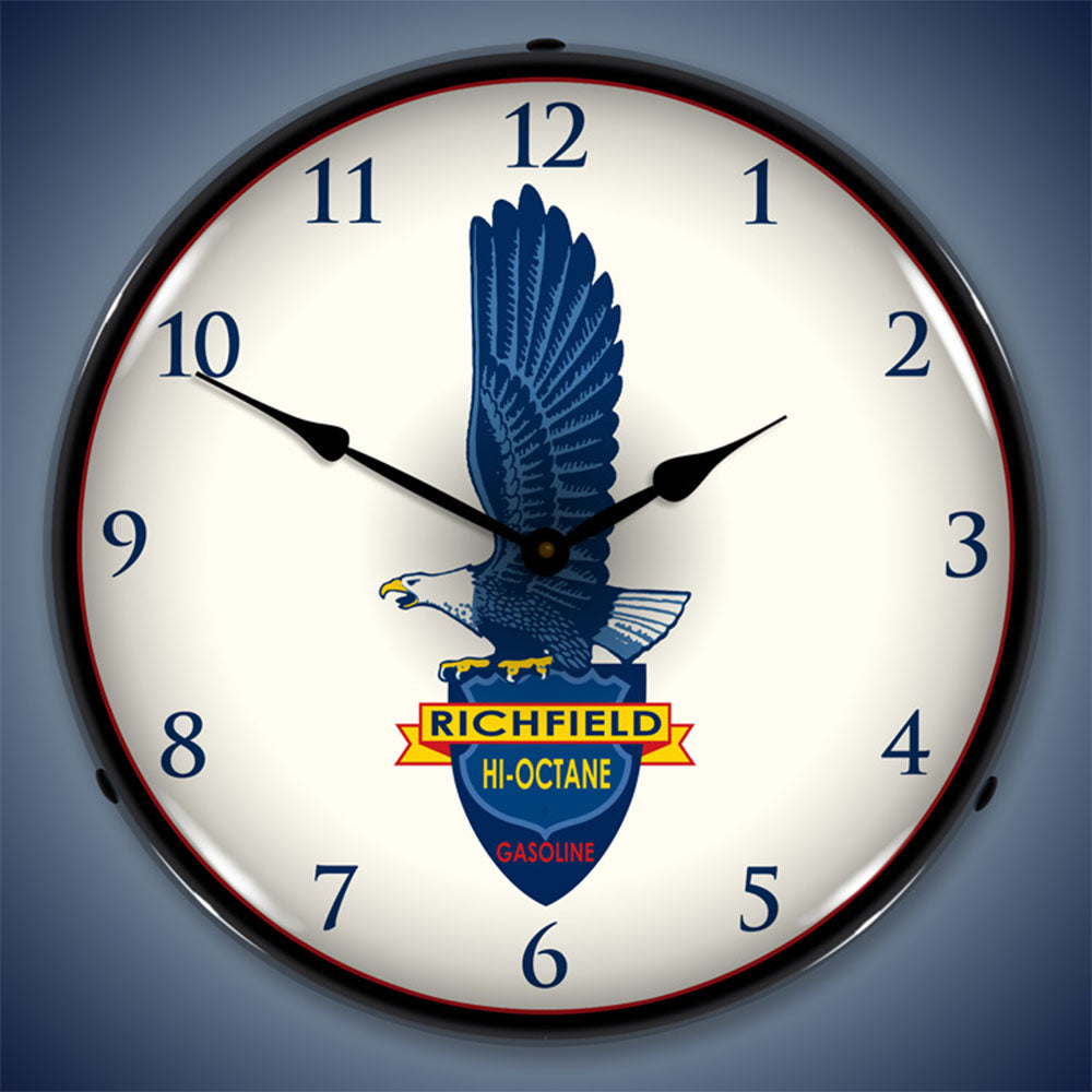 Richfield Hi-Octane Gasoline 14" LED Wall Clock