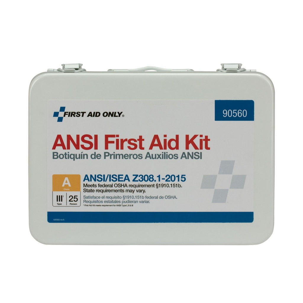 First Aid Only 25 Person ANSI A Bulk First Aid Kit, Metal Case