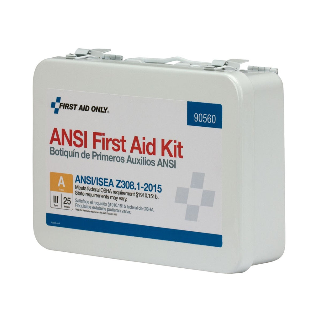 First Aid Only 25 Person ANSI A Bulk First Aid Kit, Metal Case