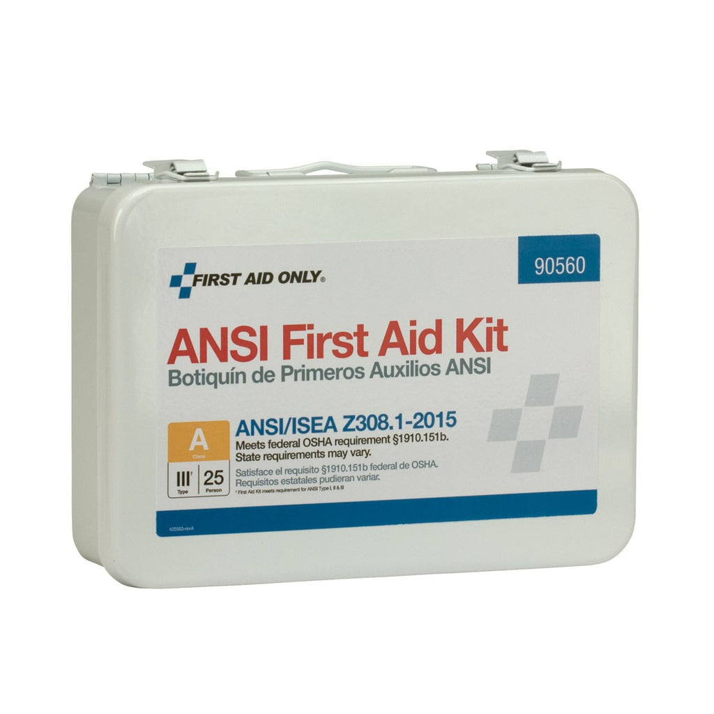 First Aid Only 25 Person ANSI A Bulk First Aid Kit, Metal Case