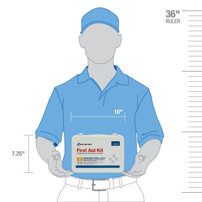 First Aid Only 25-Person First Aid Kit | ANSI A Compliance with Custom Branding