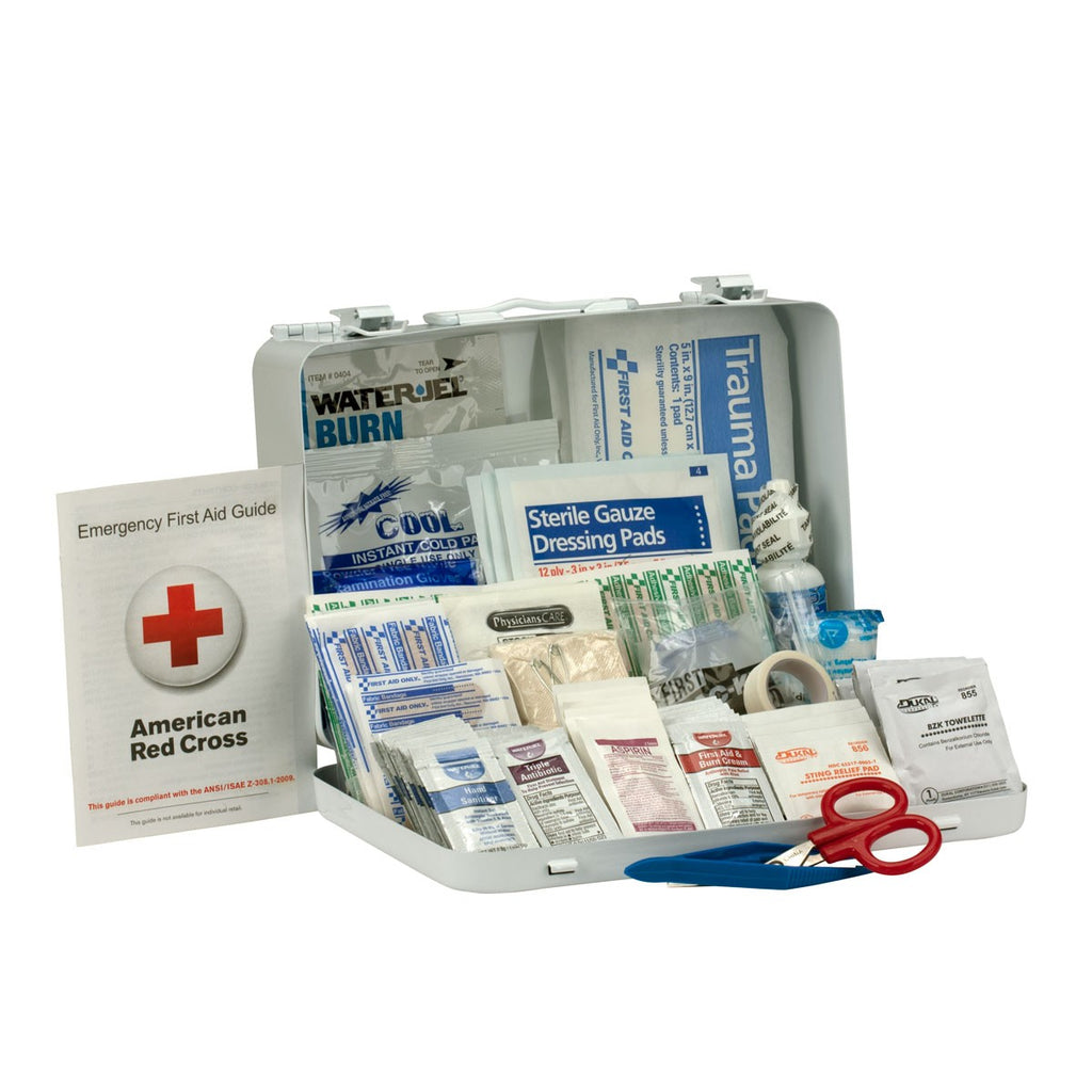 First Aid Only 25 Person Metal First Aid Kit, ANSI A+, Type III