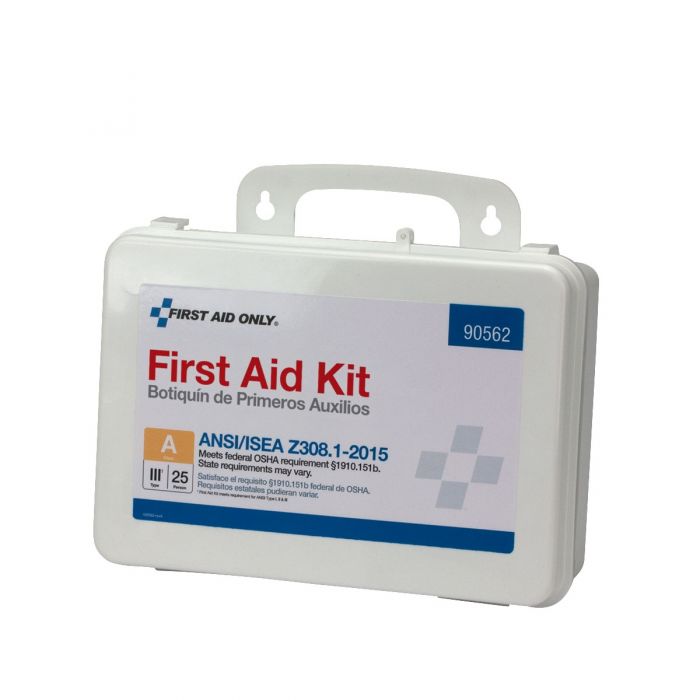 First Aid Only 25-Person First Aid Kit | ANSI A Compliance Plastic Case with Custom Branding